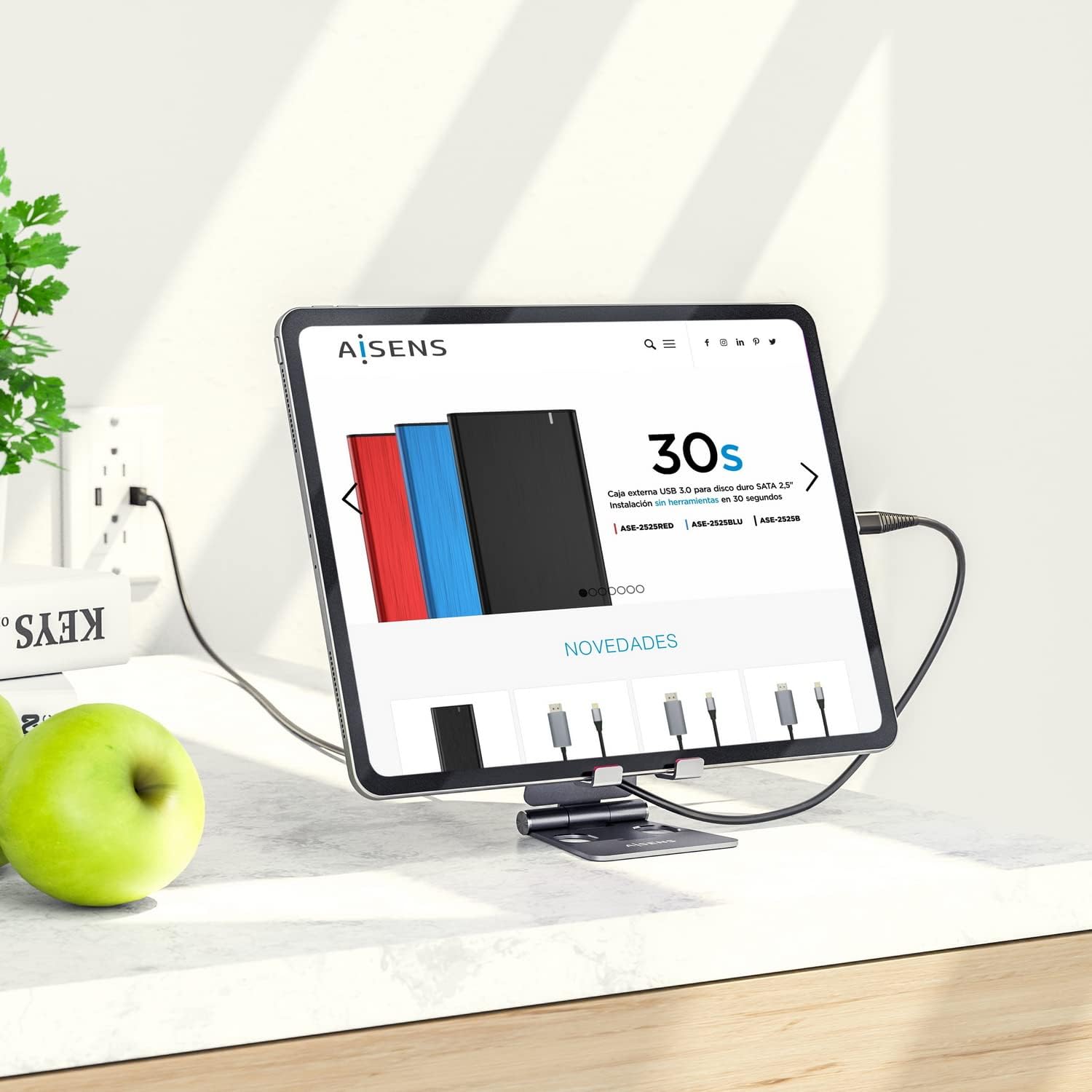 Suporte para Smartphone/Tablet Aisens MS2PM-088/ Cinzento - Imagem 5