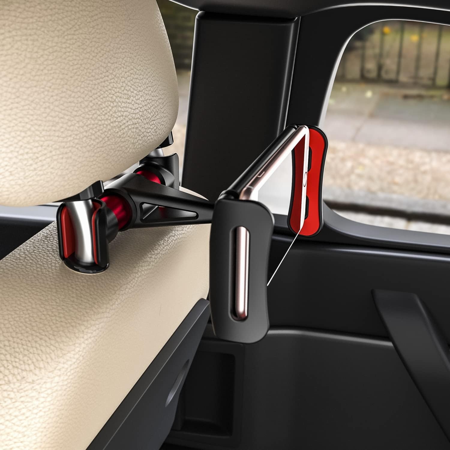 Suporte de Smartphone para Carro/Tablet Aisens MSC1P-105/ Preto e Vermelho - Imagem 4