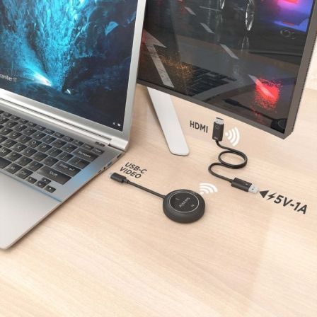 Adaptador/Transmissor de vídeo sem fios USB Tipo-C - HDMI Aisens ASWL-H2KC30M003-BK - Imagem 3