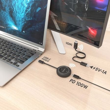 Adaptador/Transmissor de vídeo sem fios USB Tipo-C - HDMI Aisens ASWL-H2KC30M004-BK/ 100W - Imagem 3
