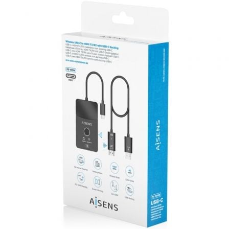 Adaptador/Transmissor de vídeo sem fios USB Tipo-C - HDMI Aisens ASWL-H2KDC30M05-BK/ 100W - Imagem 4