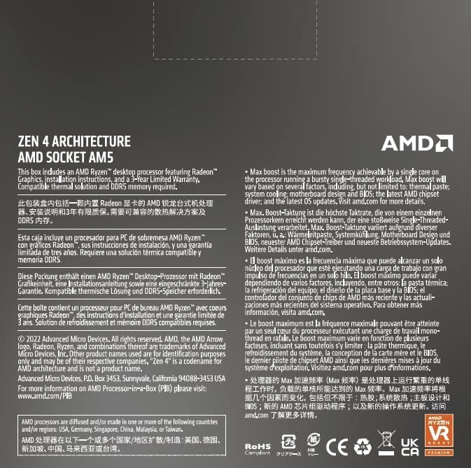 Processador AMD Ryzen 7-7700X 4.50GHz Socket AM5 - Imagem 4