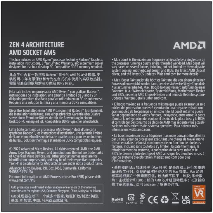 Processador AMD Ryzen 9-7900 3.70GHz Socket AM5 - Imagem 5