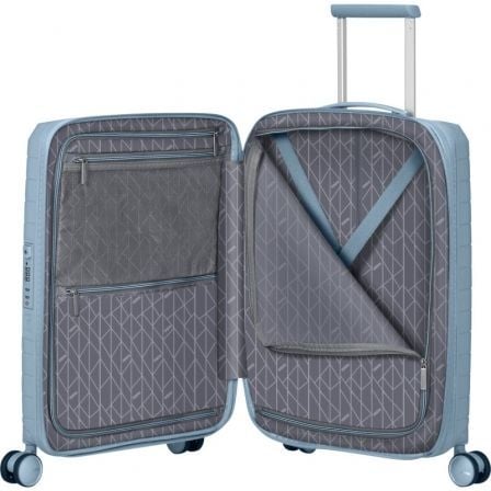 Mala de Cabine American Tourister FastForward Spinner Expansível 55cm/ 55x40x23cm/ 4 Rodas/ Azul - Imagem 3