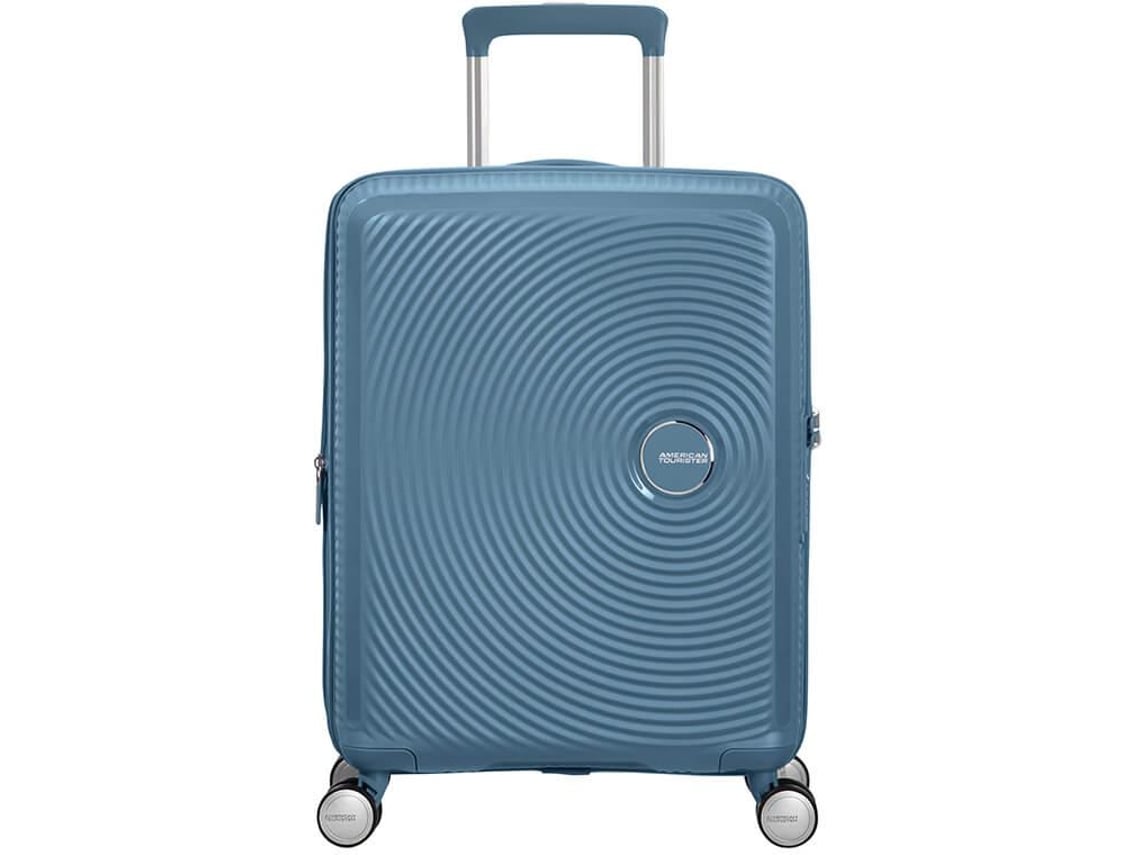 Mala de Cabine American Tourister SoundBox Spinner 55cm/ 55x40x20cm/ 4 Rodas/ Azul Pedra