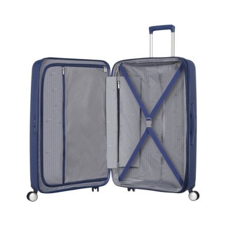Mala Média American Tourister SoundBox Spinner 67cm/ 67x46.5x29cm/ 4 Rodas/ Azul-marinho - Imagem 3
