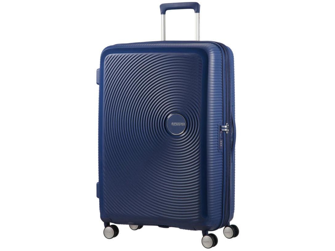Mala Grande American Tourister SoundBox Spinner 77cm/ 77x51.5x29.5cm/ 4 Rodas/ Azul-Marinho