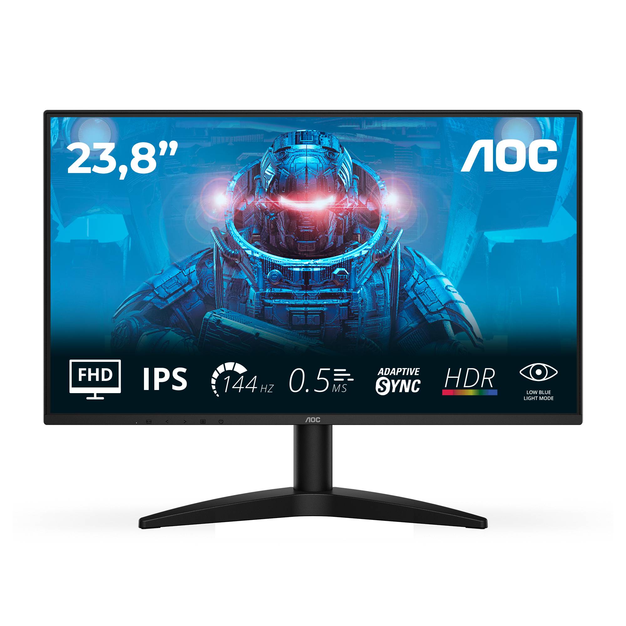 Monitor Gaming AOC 24B36X 23.8"/ Full HD/ 0.5ms/ 144Hz/ IPS/ Preto
