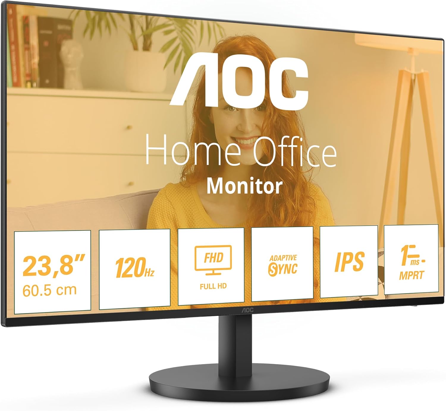 Monitor AOC 24B3HA2 23.8"/ Full HD/ Multimédia/ Preto