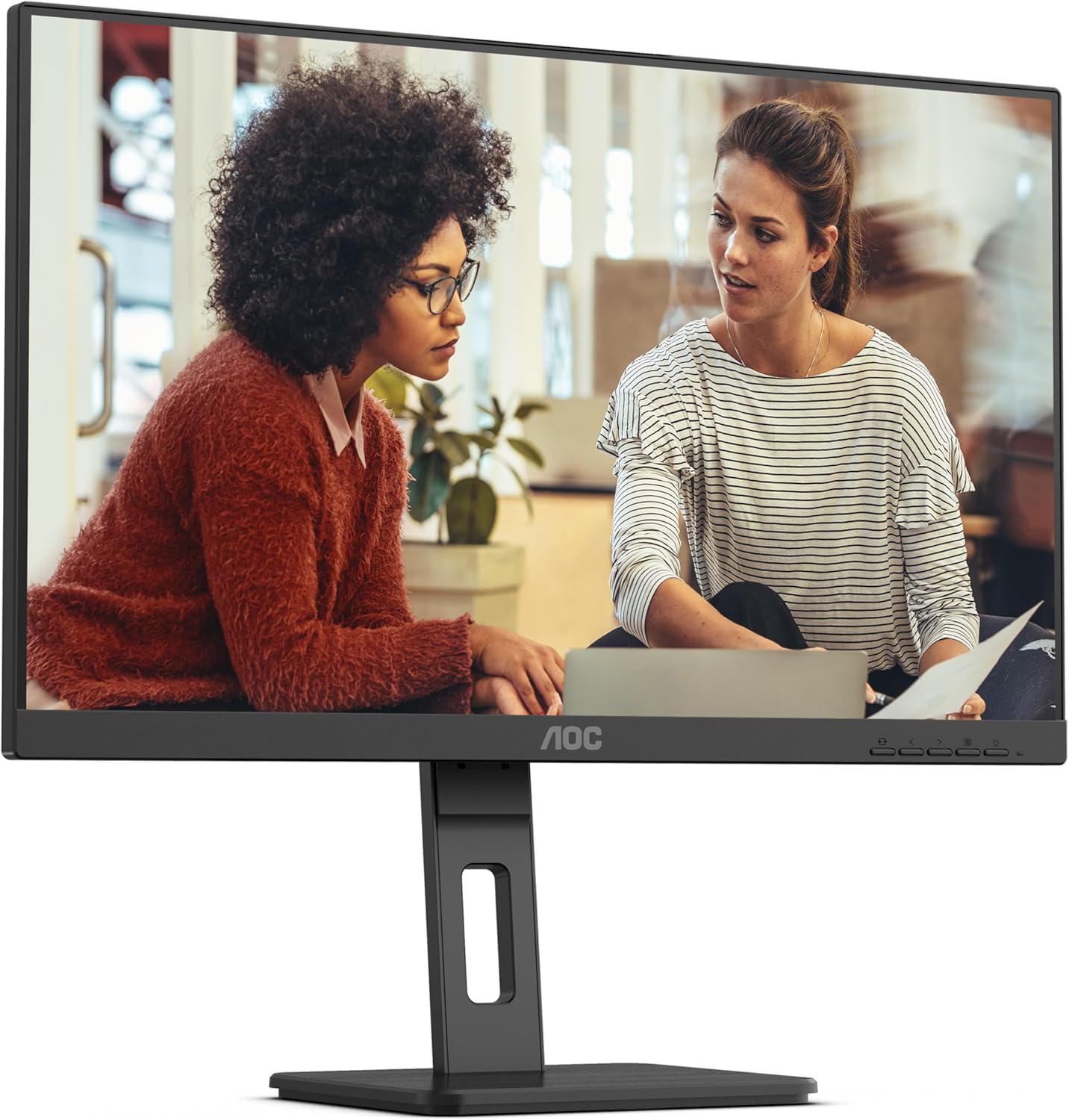 Monitor AOC 24E3QAF 23.8"/ Full HD/ Multimédia/ Regulável em altura/ Preto