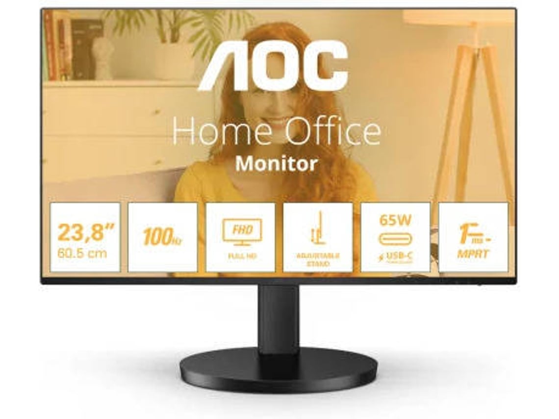 Monitor Profissional AOC 27B3CF2 27"/ Full HD/ Multimédia/ Ajustável em altura/ Preto