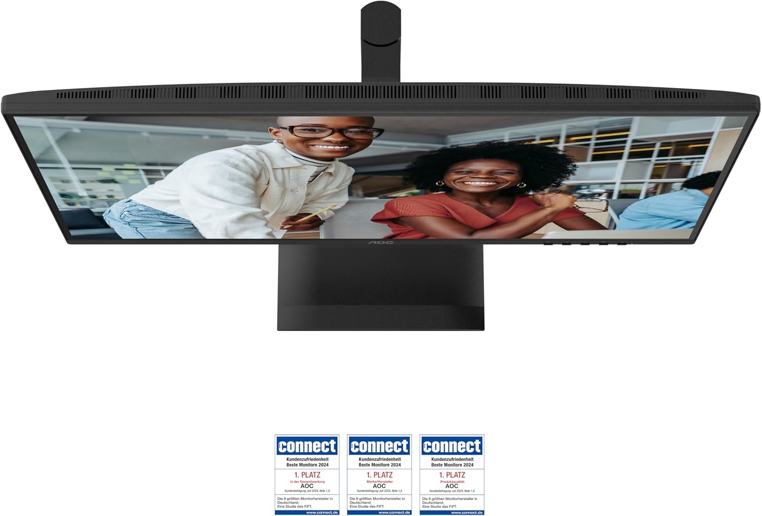 Monitor Profissional AOC 27E4U 27"/ Full HD/ Multimédia/ Ajustável em altura/ Preto - Imagem 6