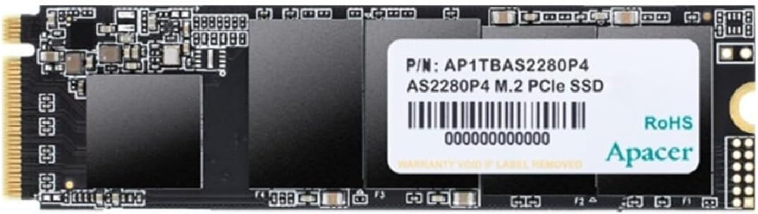 Disco SSD Apacer AS2280P4 1TB/ M.2 2280 PCIe Gen3/ Full Capacity
