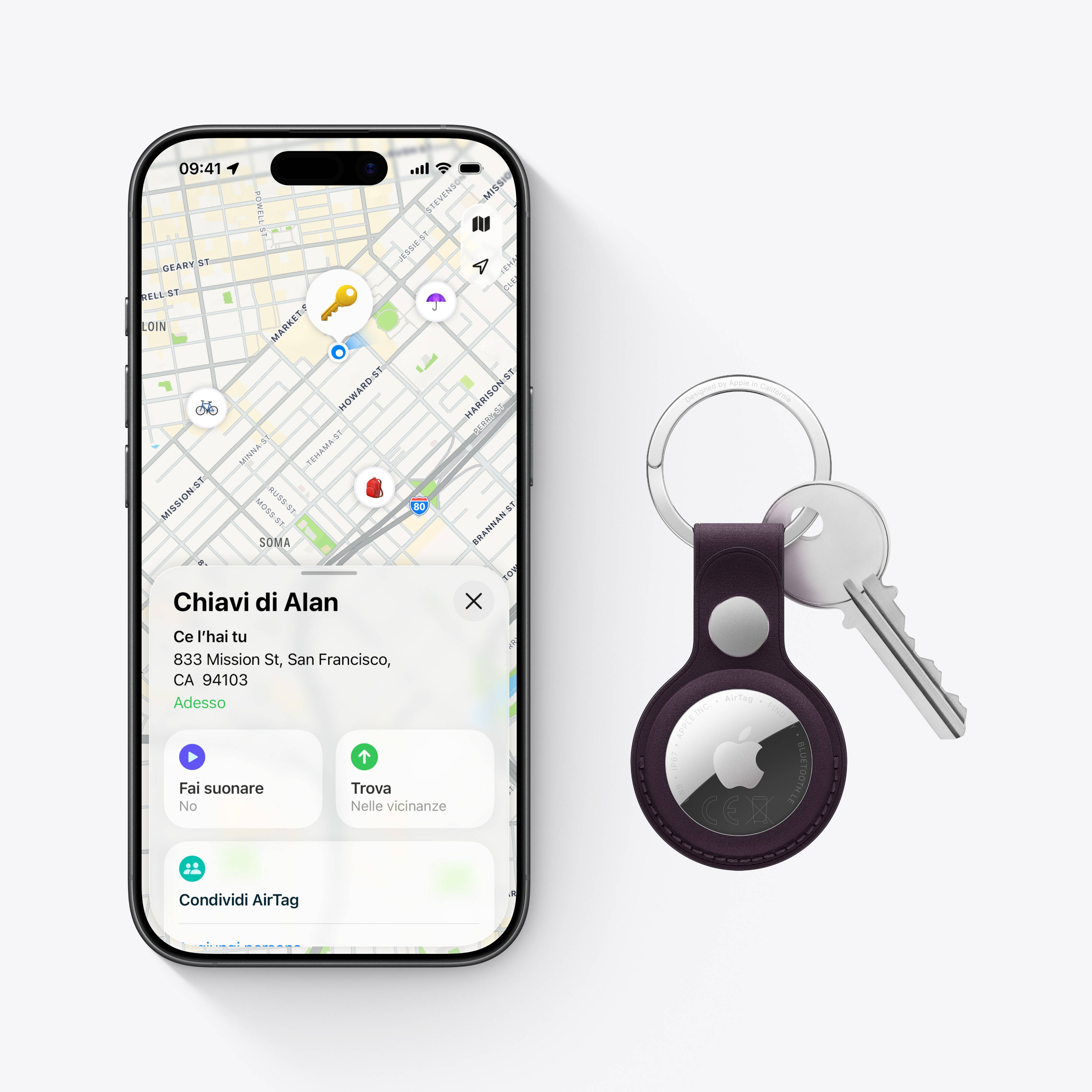 Localizador Apple AirTag Bluetooth MFE94ZY/A Branco - Imagem 3