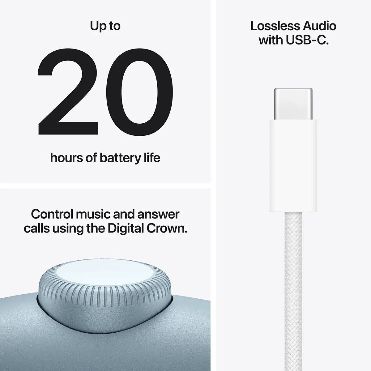 Auriculares Bluetooth Apple AirPods Max 2 Chip H2 USB-C Azul - Imagem 7