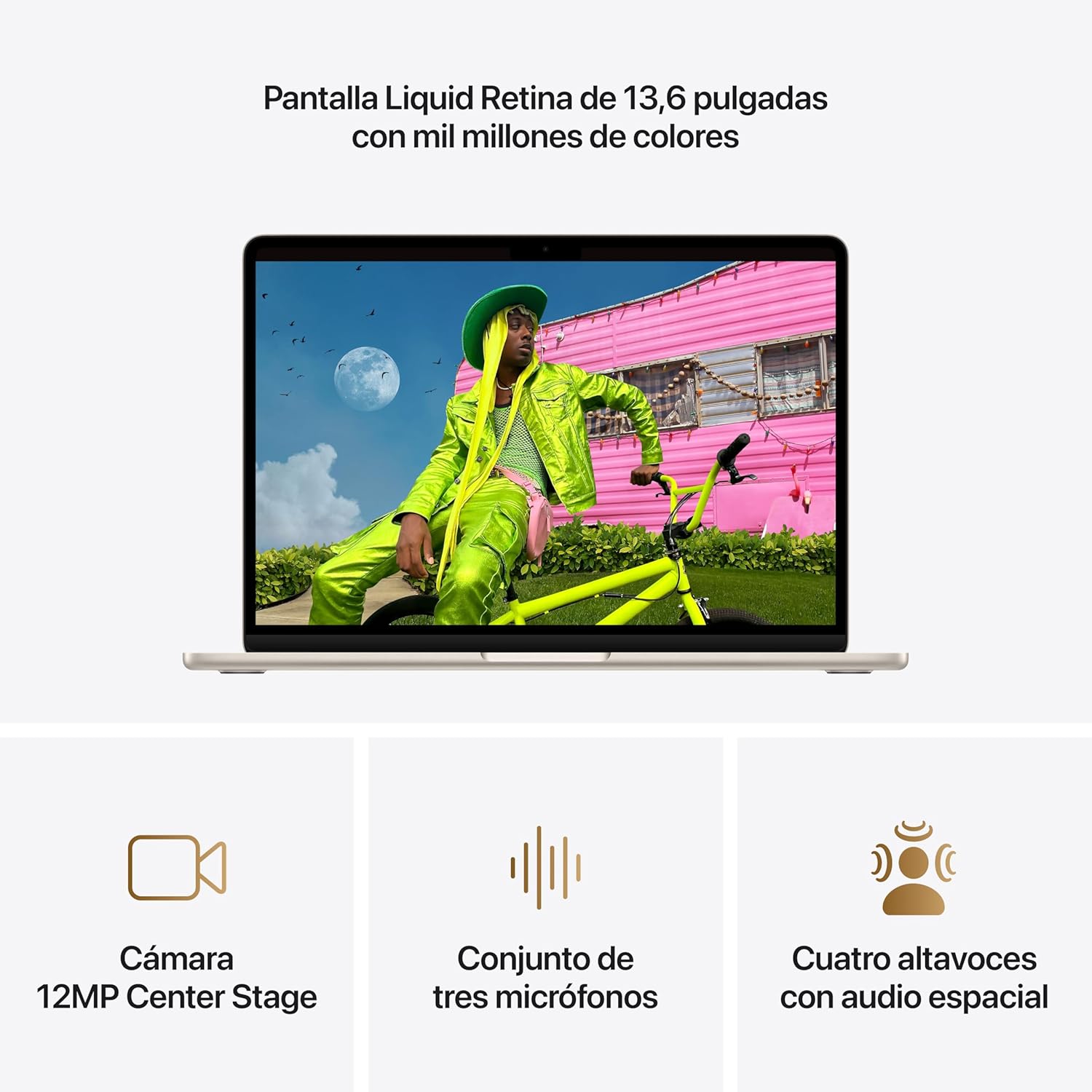 Apple Macbook Air 13,6"/ M5 CPU de 10 núcleos/ 16GB/ 1TB SSD/ GPU de 10 núcleos/ Branco Estrela - Imagem 3