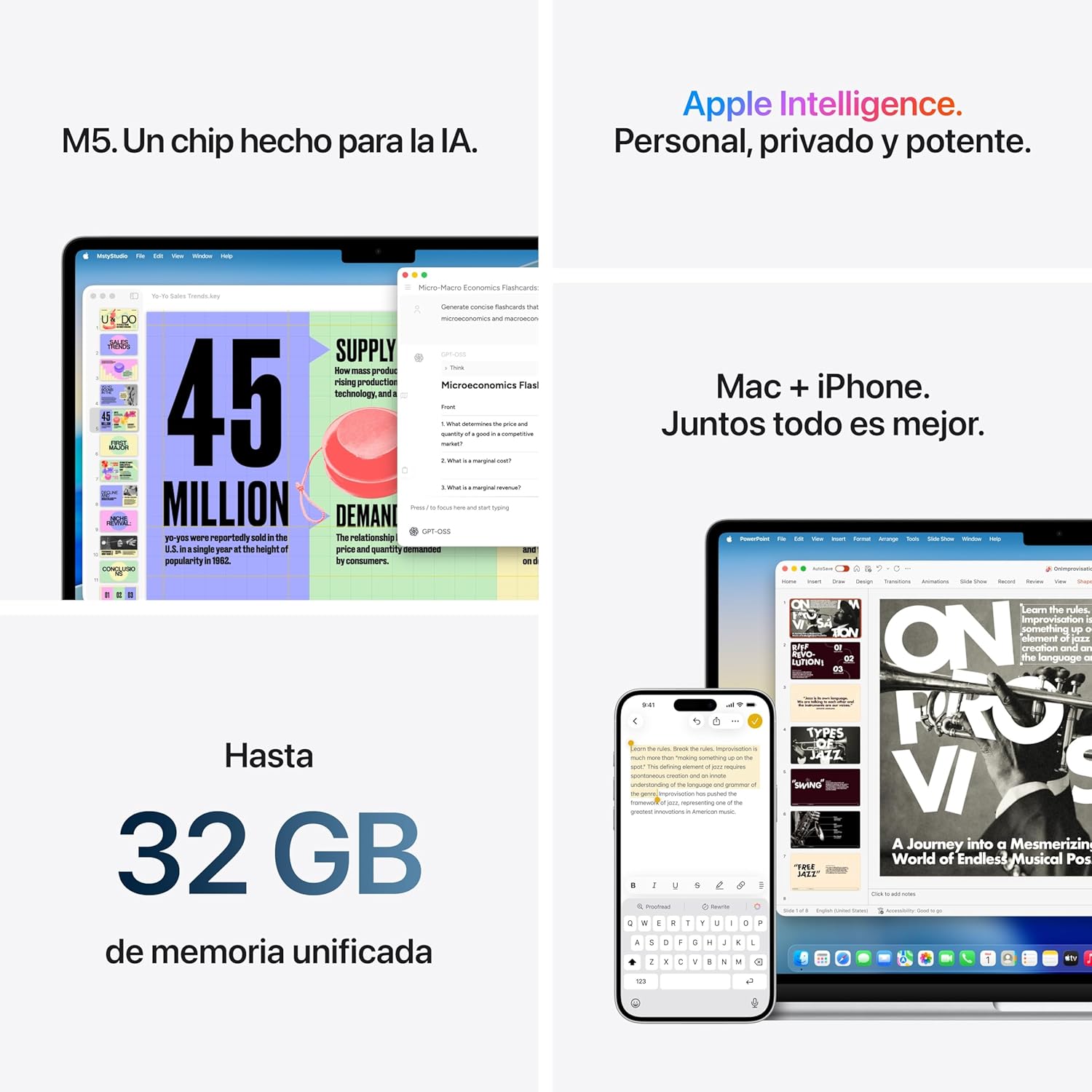 Apple Macbook Air 15,3"/ M5 10-Core CPU/ 24GB/ 1TB SSD/ 10-Core GPU/ Prateado - Imagem 5