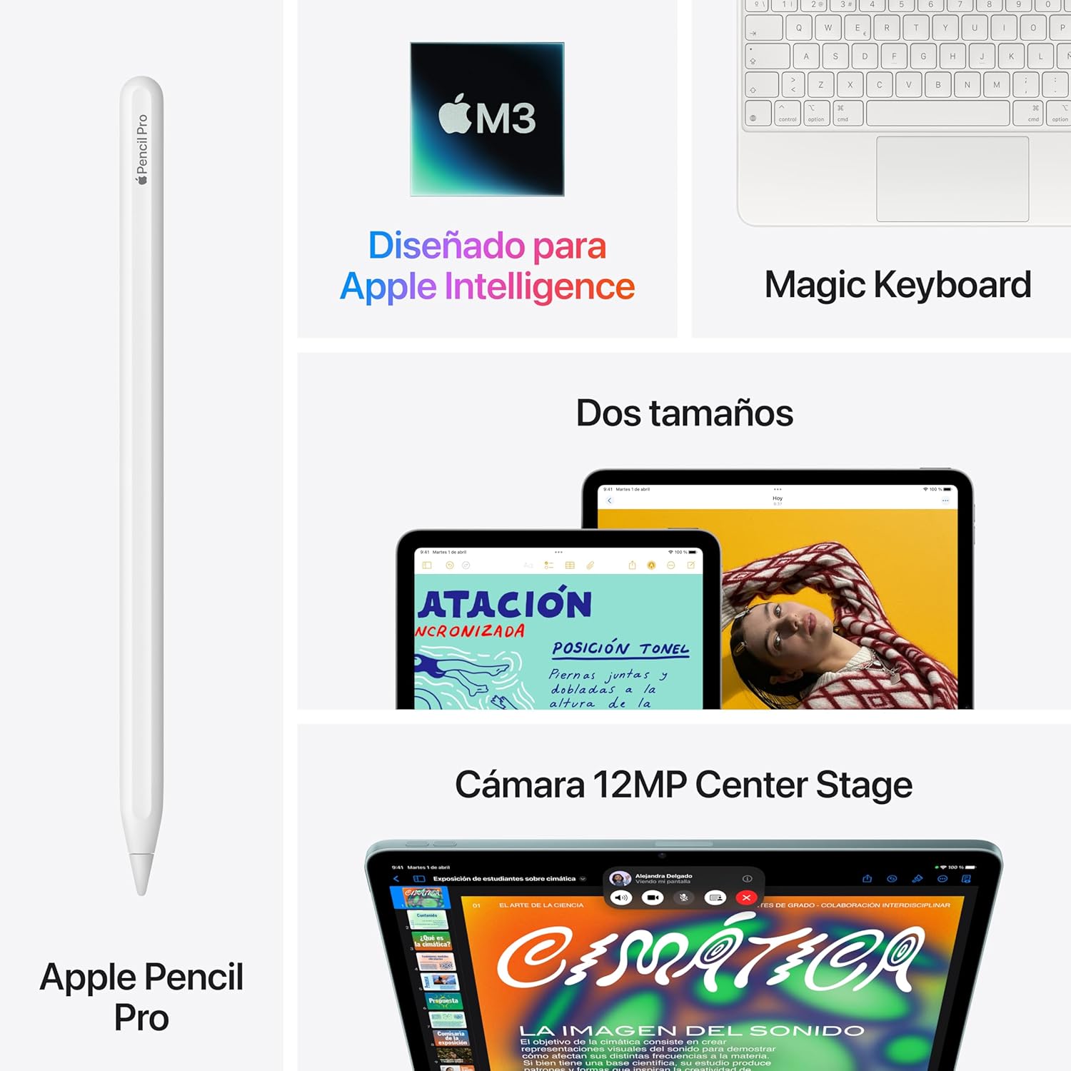 Tablet Apple iPad Air 13" Apple M3 1TB Wi-Fi + 5G Cinzento Sideral - Imagem 5