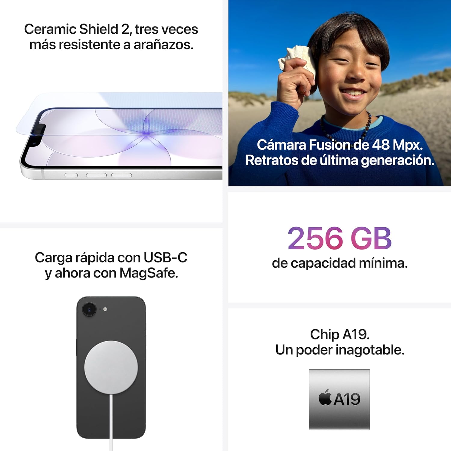 Smartphone Apple iPhone 17e 256GB/ 6.1"/ 5G/ Branco - Imagem 4