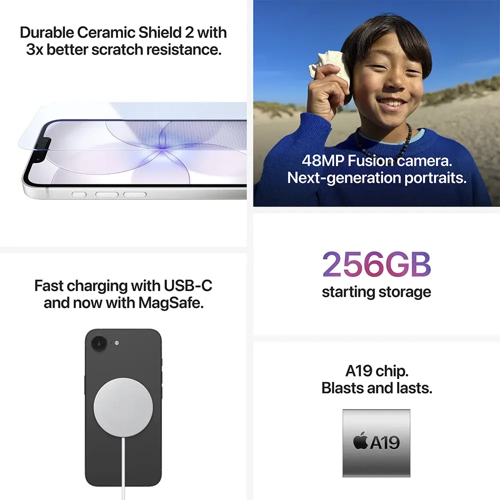 Smartphone Apple iPhone 17e 512GB/ 6.1"/ 5G/ Preto - Imagem 5