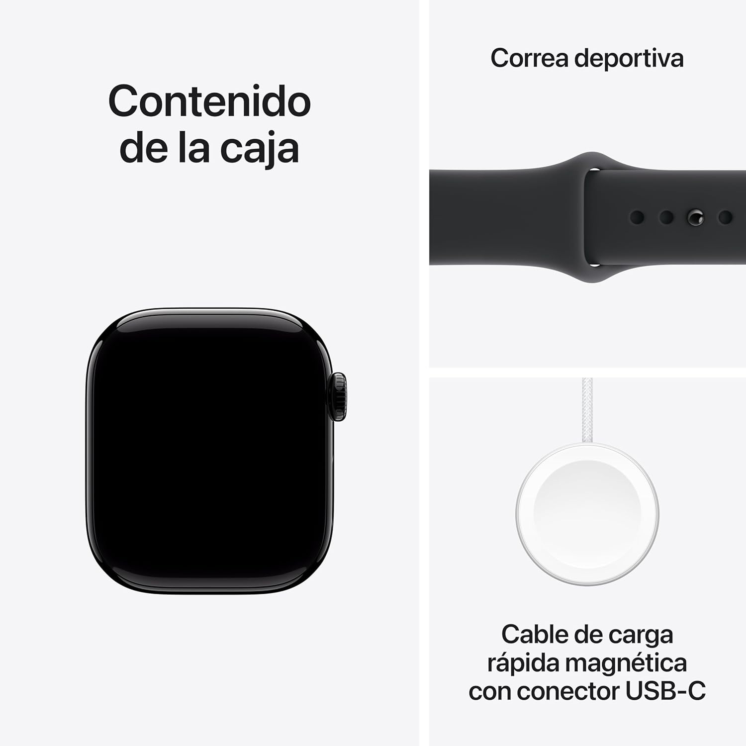 Apple Watch Series 11/ GPS/ Cellular/ 42mm/ Preto Azeviche/ Bracelete Desportiva Preta (S/M) - Imagem 6