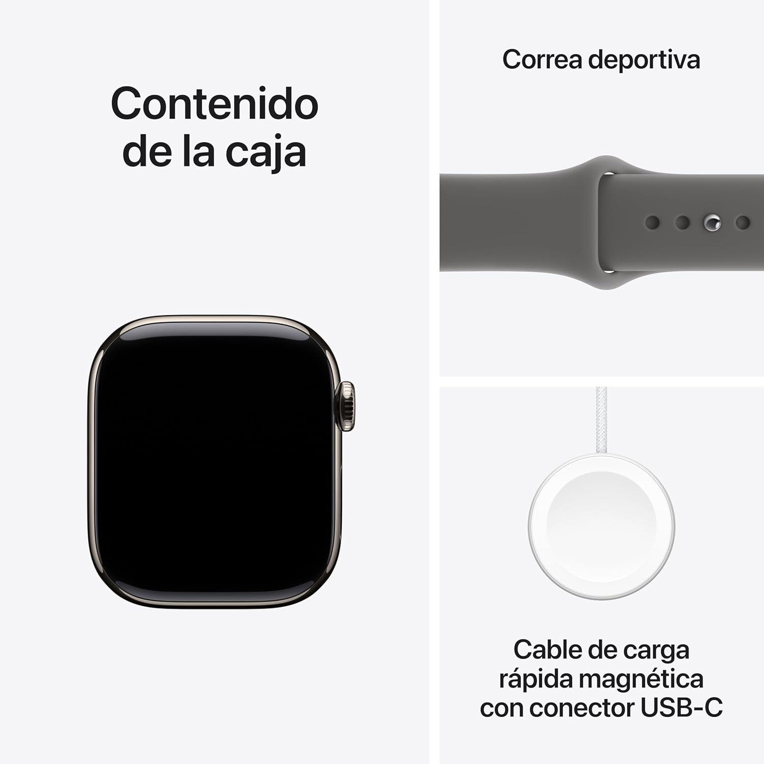 Apple Watch Series 11/ GPS/ Cellular/ 42mm/ Titânio Natural/ Bracelete Desportiva Preta (M/L) - Imagem 6
