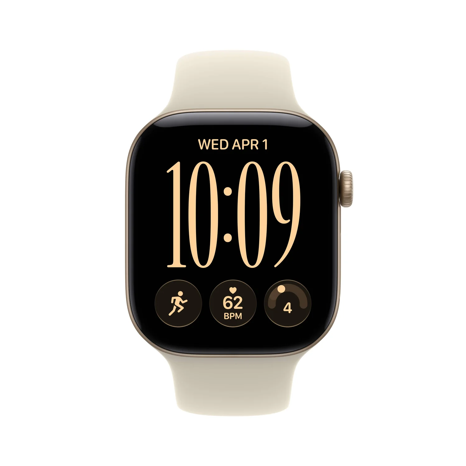 Smartwatch Apple Watch Series 12 GPS 46mm Dourado Claro com Bracelete Desportiva Areia S/M - Imagem 2