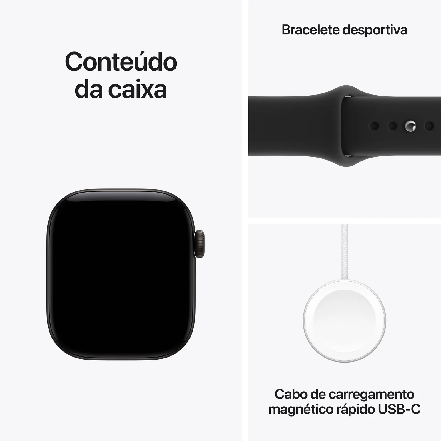 Smartwatch Apple Watch Series 12 42mm GPS + Cellular Preto com Bracelete Desportiva Preta (S/M) - Imagem 7