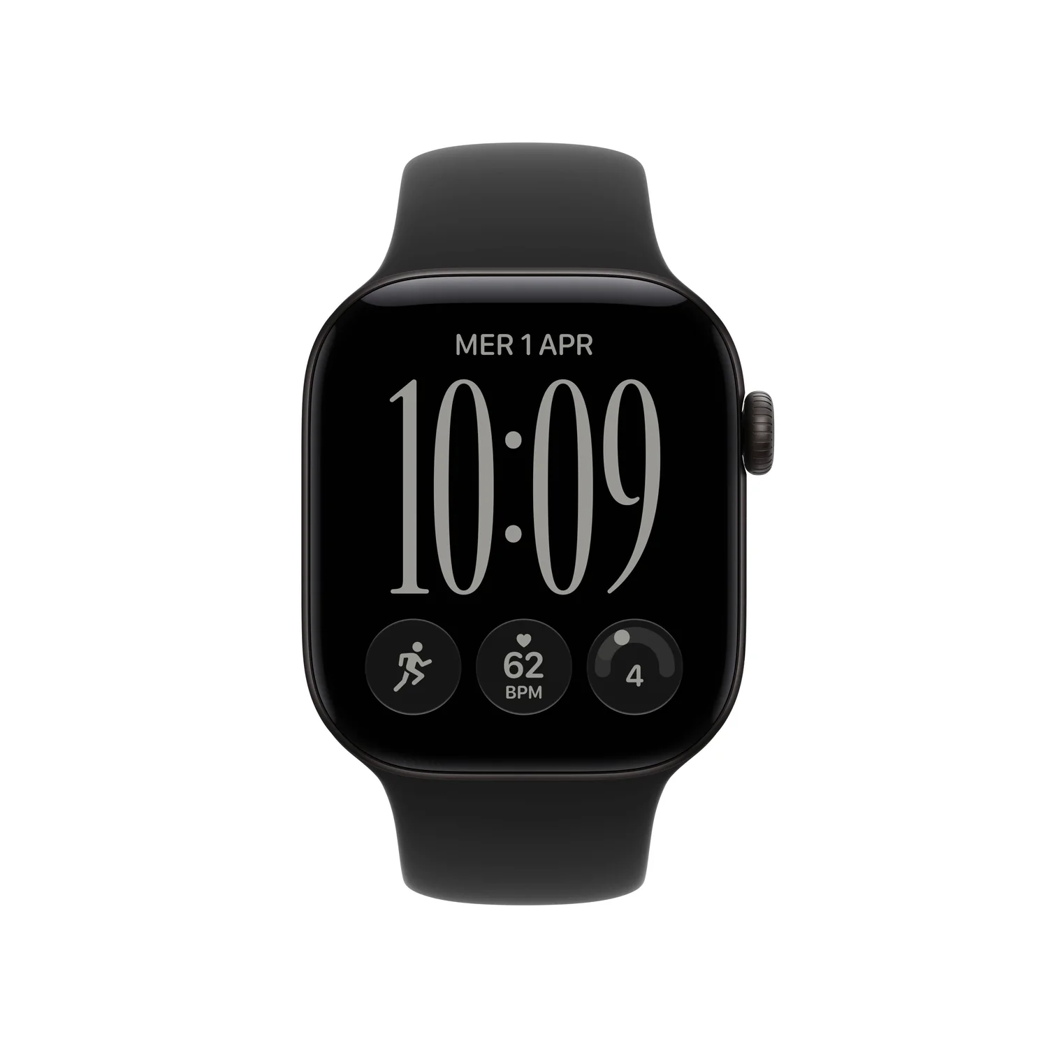 Smartwatch Apple Watch Series 12 42mm GPS + Cellular Preto com Bracelete Desportiva Preta (S/M) - Imagem 2
