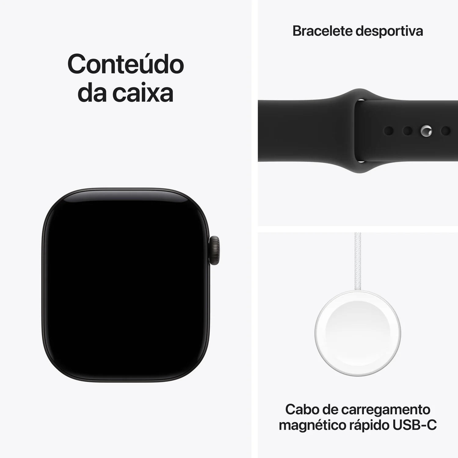 Smartwatch Apple Watch Series 12 GPS + Cellular 46mm Preto Bracelete Desportiva Preta M/L - Imagem 7