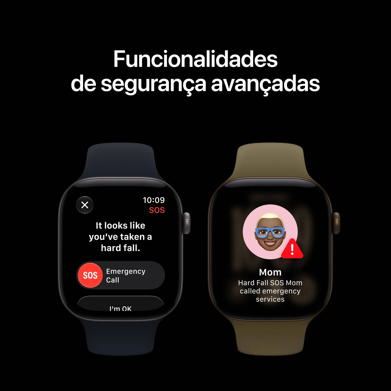 Smartwatch Apple Watch Series 12 46mm GPS + Cellular Bronze Escuro com Bracelete Desportiva Verde Oliva (M/L) - Imagem 6