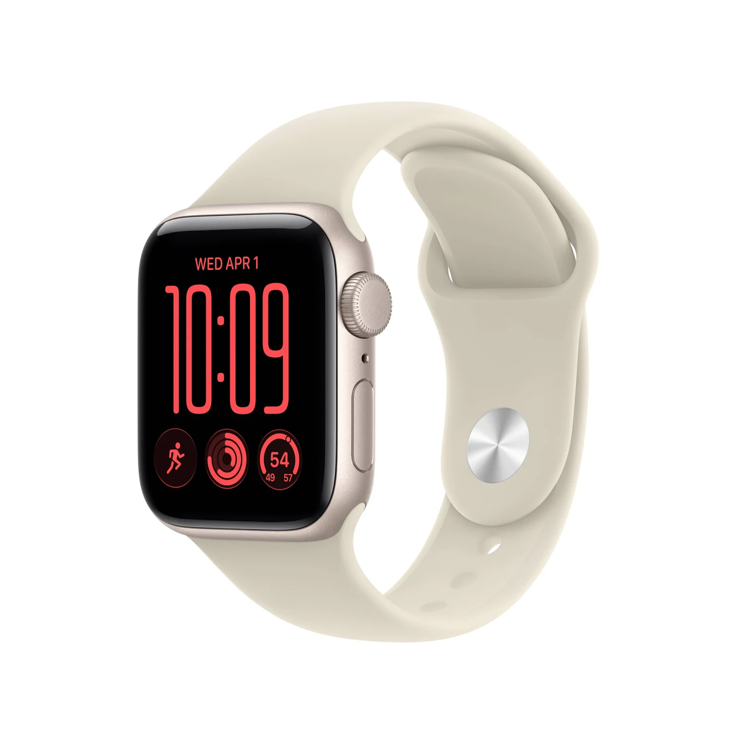 Smartwatch Apple Watch SE3 GPS 40mm Caixa Alumínio Branco Estrela Bracelete Desportiva Areia S/M