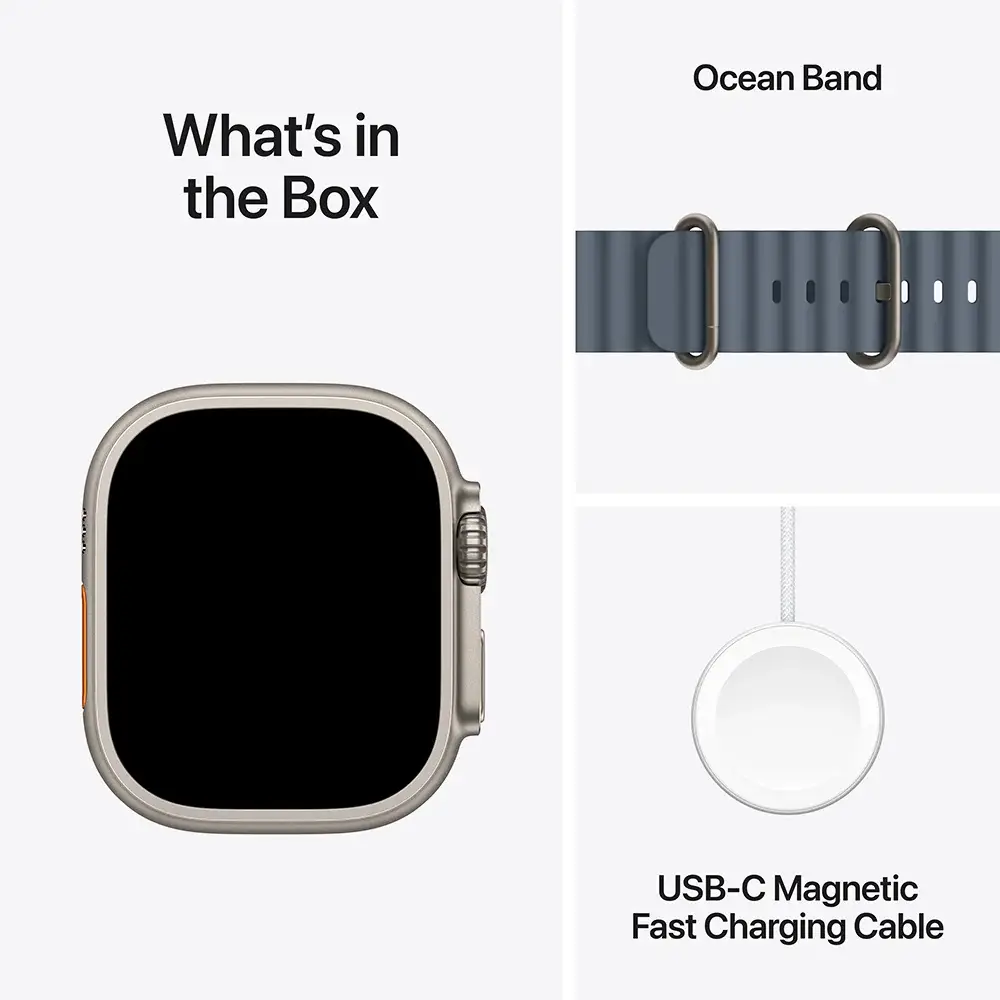 Apple Watch Ultra 3 GPS/ Cellular 49mm Caixa de Titânio Natural/ Bracelete Ocean Azul Náutico - Imagem 8