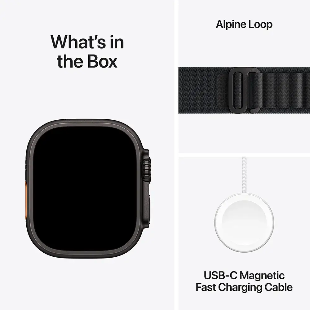 Apple Watch Ultra 3/ GPS/ Cellular/ 49mm/ Caixa Titânio Preto/ Bracelete Loop Alpine Preta S - Imagem 8