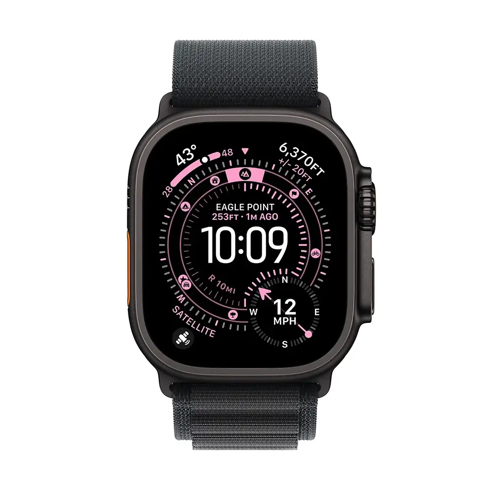 Apple Watch Ultra 3/ GPS/ Cellular/ 49mm/ Caixa Titânio Preto/ Bracelete Loop Alpine Preta S - Imagem 2