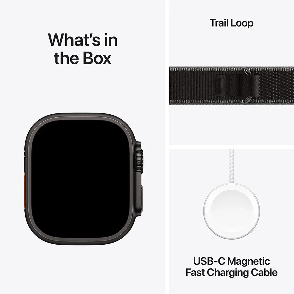 Apple Watch Ultra 3/ GPS/ Cellular/ 49mm/ Caixa Titânio Preto/ Bracelete Trail Loop Preta M/L - Imagem 8