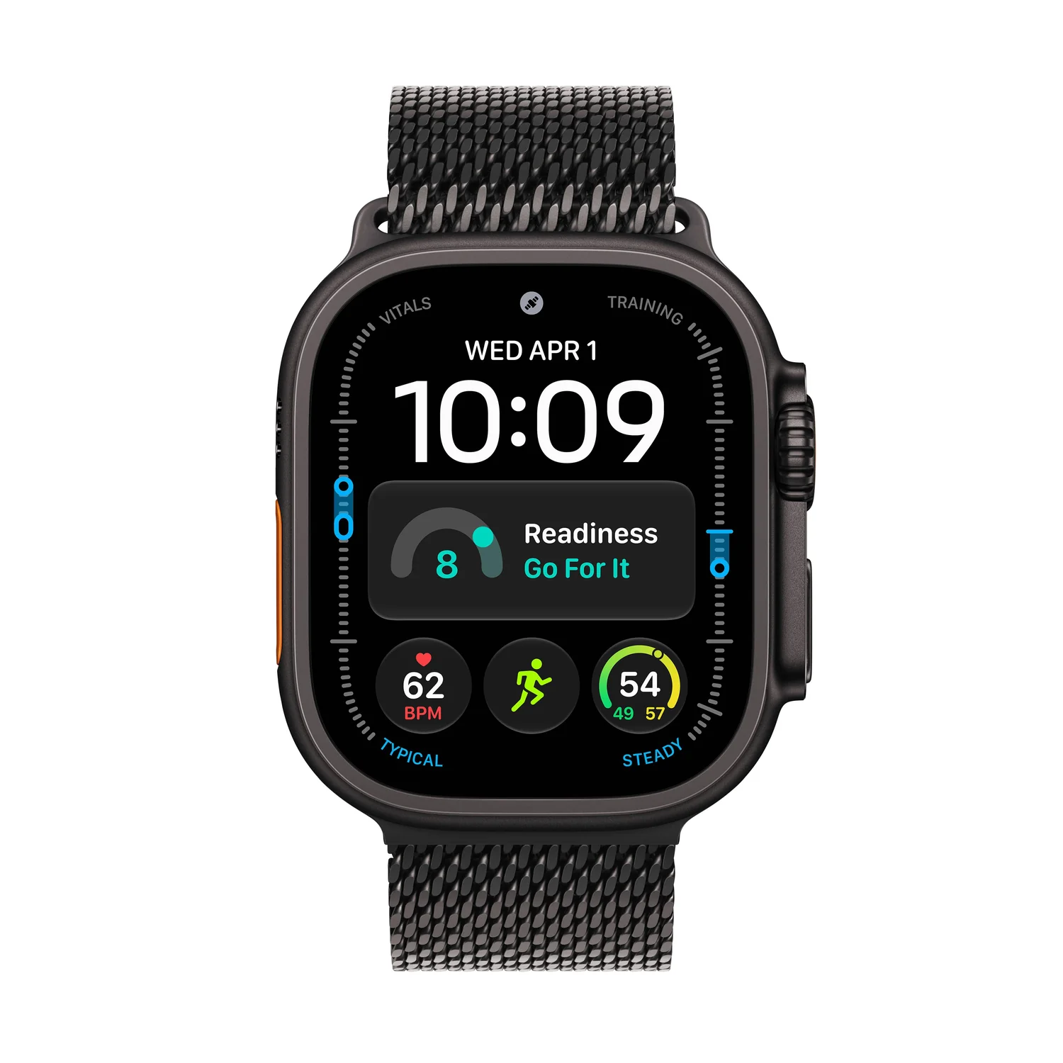 Smartwatch Apple Watch Ultra 4 GPS 49mm Caixa Titânio Preto Bracelete Milanese Loop Titânio Preto M - Imagem 2