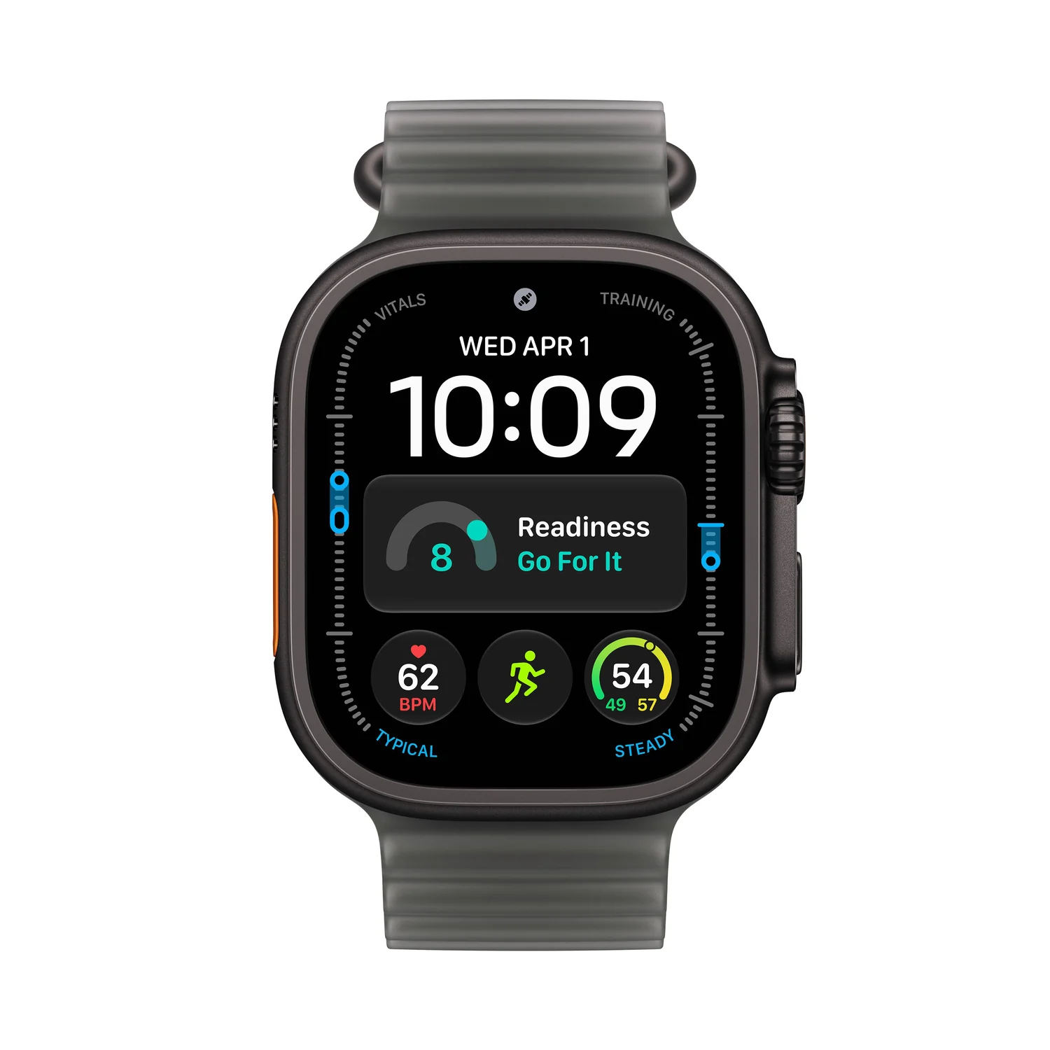 Smartwatch Apple Watch Ultra 4 GPS 49mm Caixa de Titânio Preto com Bracelete Ocean Preto Translúcido - Imagem 2
