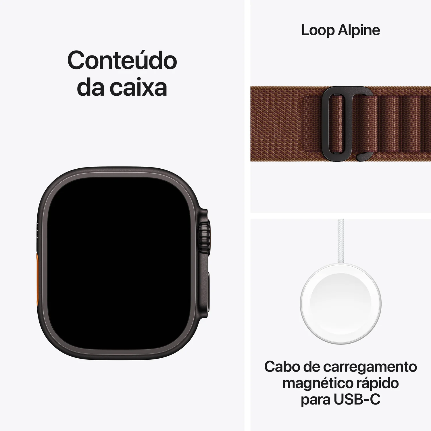 Smartwatch Apple Watch Ultra 4 49mm Caixa Titânio Preto Bracelete Alpine Loop Bordeaux M - Imagem 7