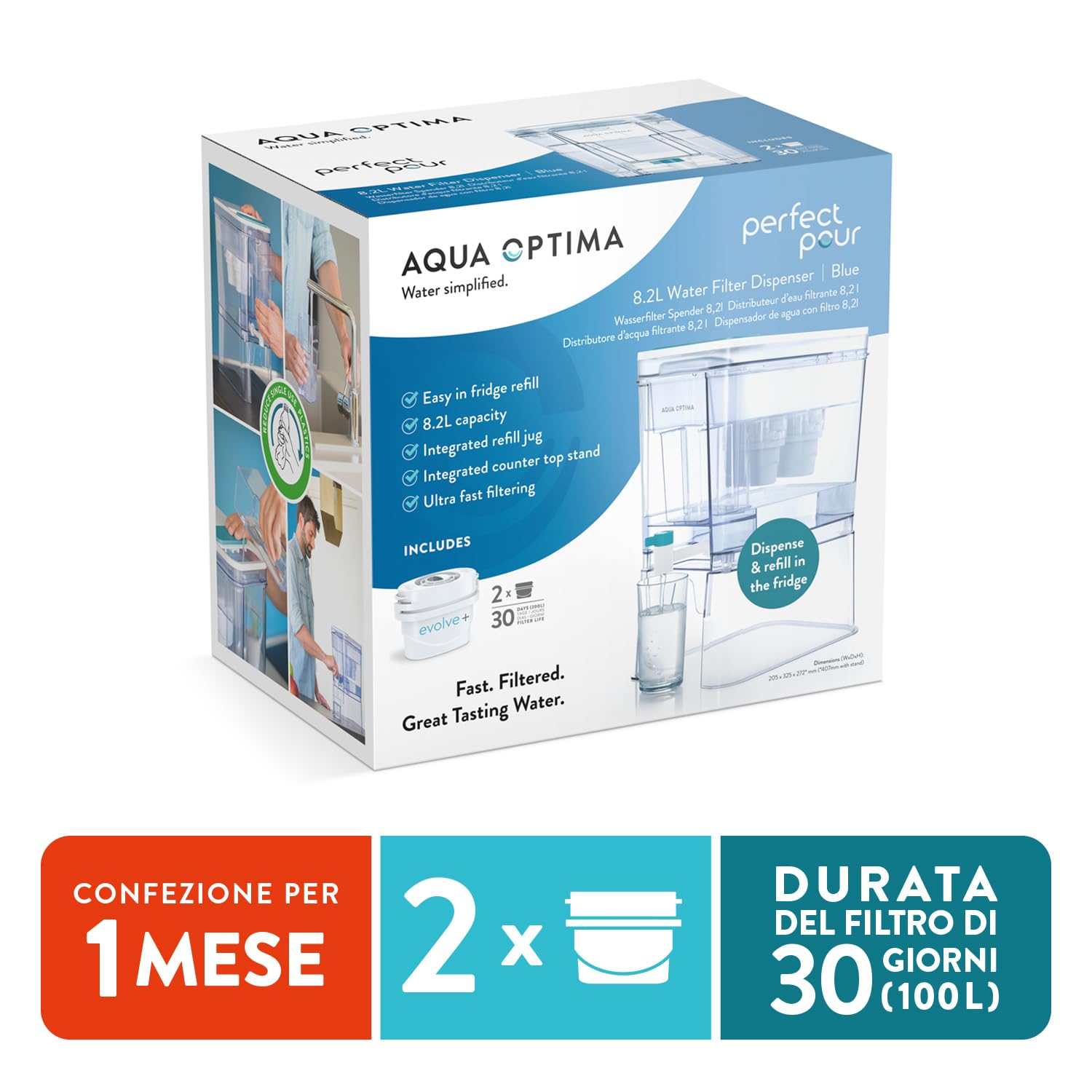 Depósito de Água Filtrada Aqua Optima WD1000/ 8.2L/ Inclui 2 Filtros - Imagem 2