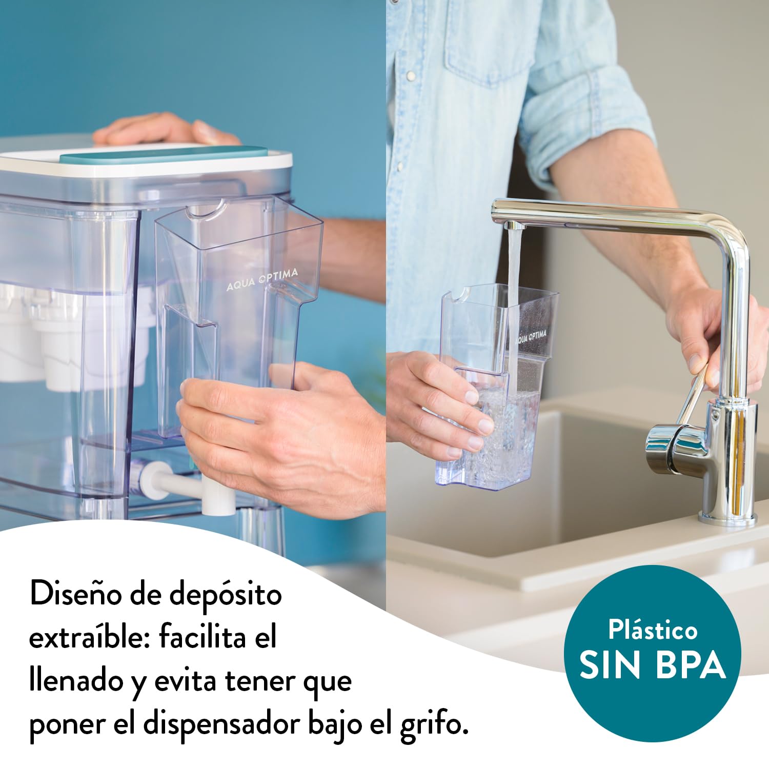 Depósito de Água Filtrada Aqua Optima WD1000/ 8.2L/ Inclui 2 Filtros - Imagem 4
