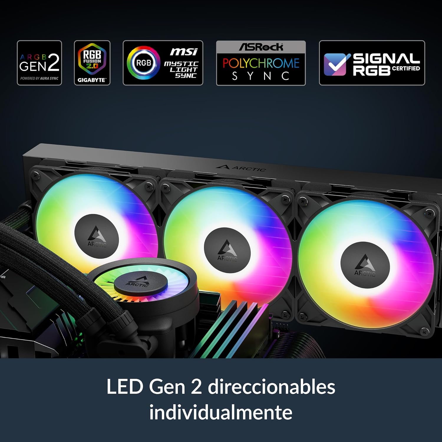 Sistema de Refrigeração Líquida Arctic Liquid Freezer III Pro 420 A-RGB/ Preto - Imagem 9
