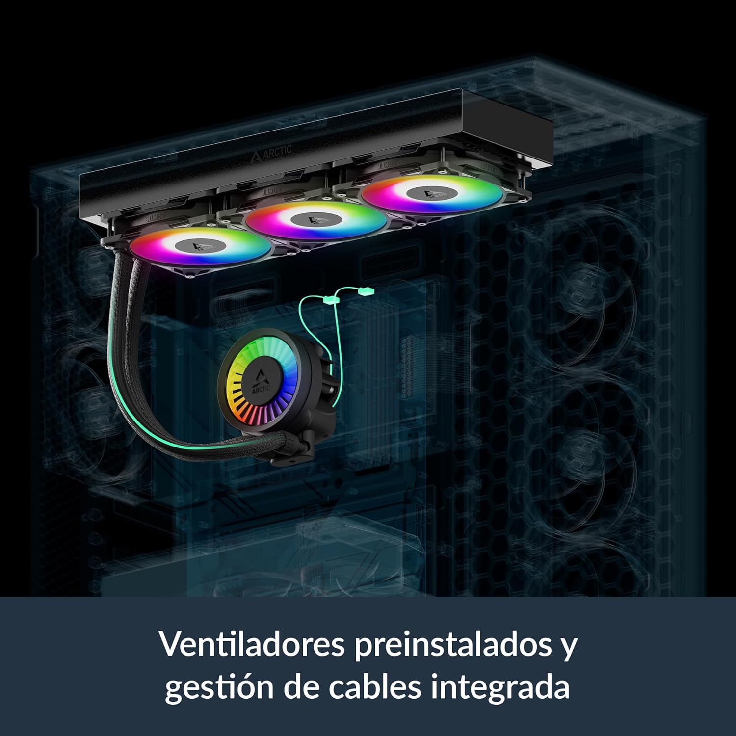Sistema de Refrigeração Líquida Arctic Liquid Freezer III Pro 420 A-RGB/ Preto - Imagem 6