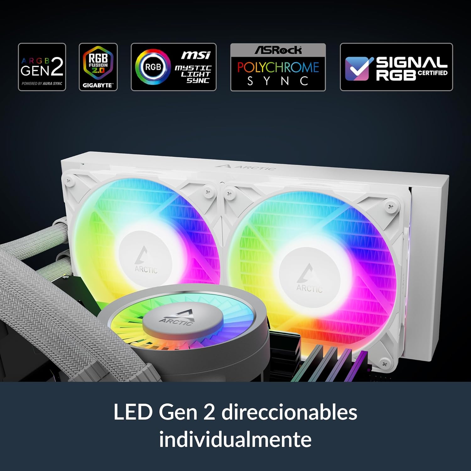 Sistema de Refrigeração Líquida Arctic Liquid Freezer III Pro 280 A-RGB/ Branco - Imagem 9