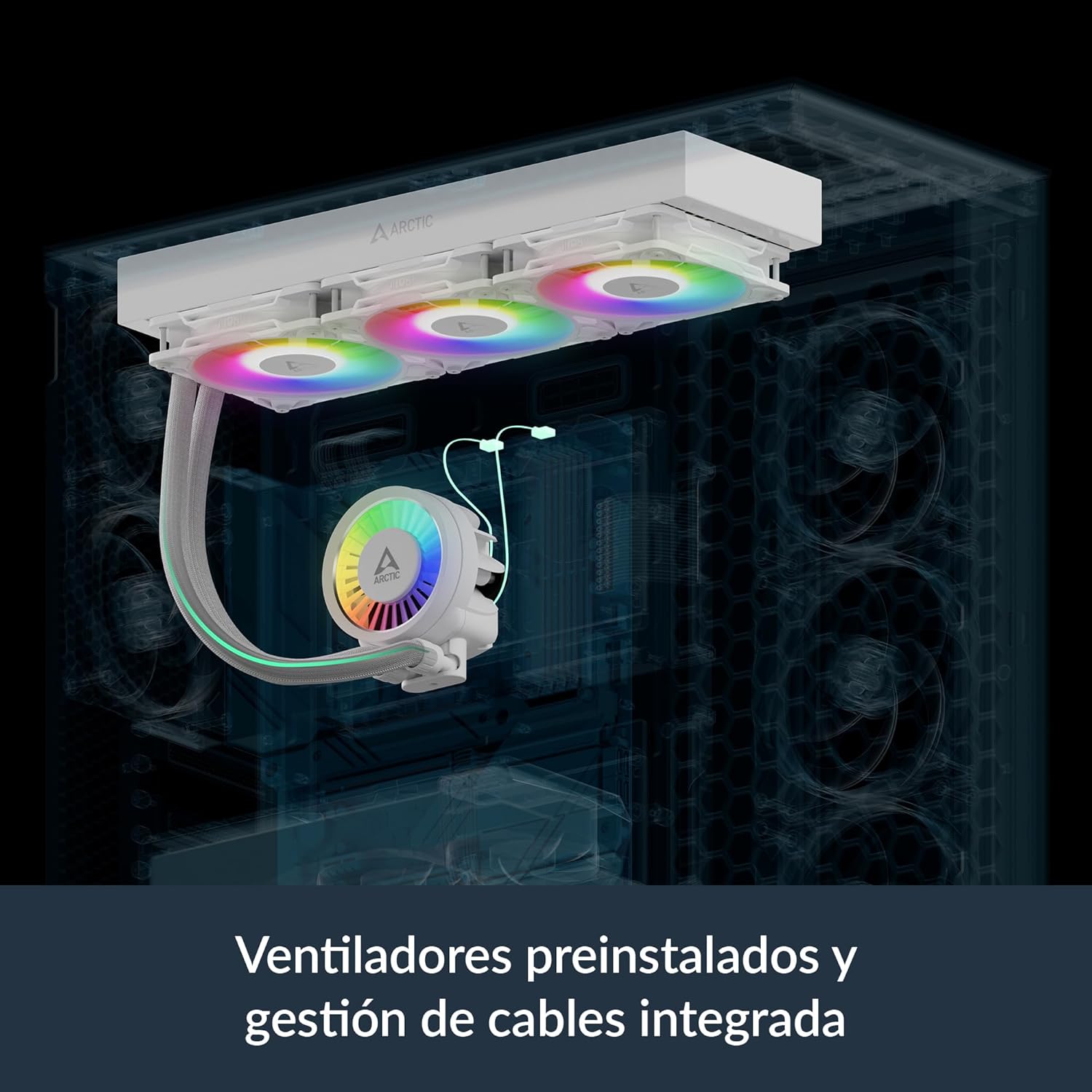 Sistema de Refrigeração Líquida Arctic Liquid Freezer III Pro 420 A-RGB/ Branco - Imagem 6