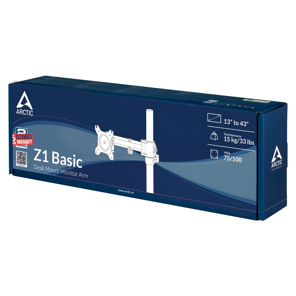 Suporte de Mesa para Monitor Arctic Z1 Basic/ Giratório/ Inclinável/ até 15kg - Imagem 8