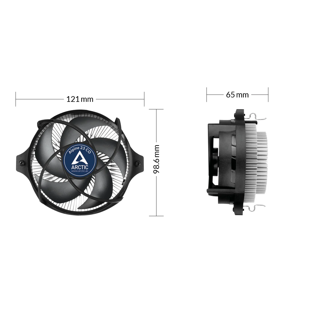 Cooler CPU ARCTIC Alpine 23 CO 9cm para AMD AM4/AM5 PWM - Imagem 8