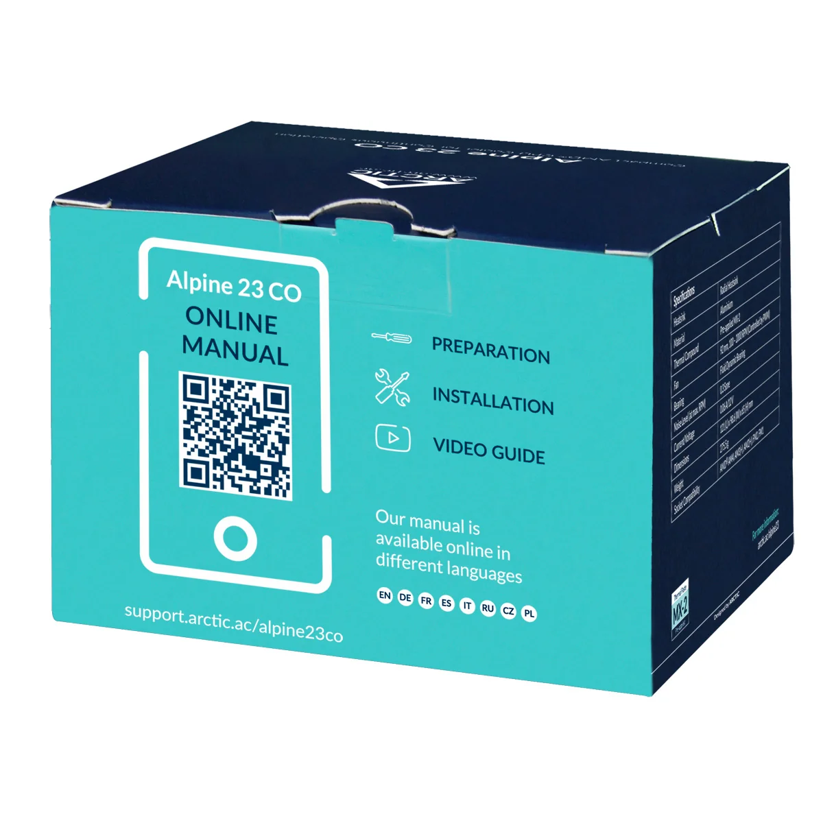 Cooler CPU ARCTIC Alpine 23 CO 9cm para AMD AM4/AM5 PWM - Imagem 6