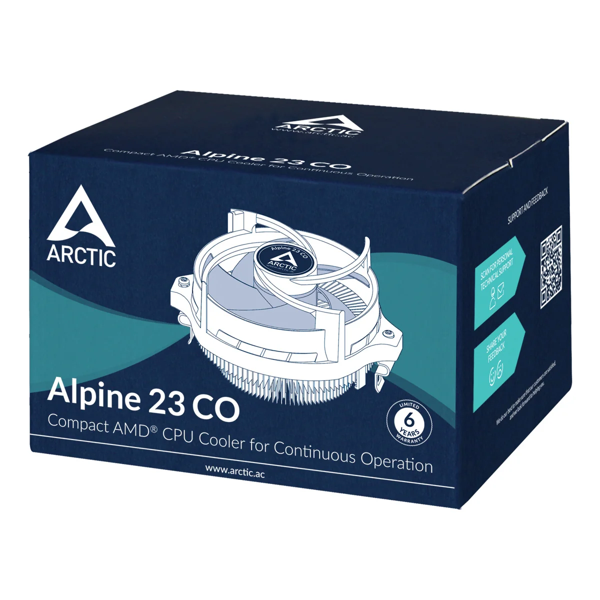 Cooler CPU ARCTIC Alpine 23 CO 9cm para AMD AM4/AM5 PWM - Imagem 7