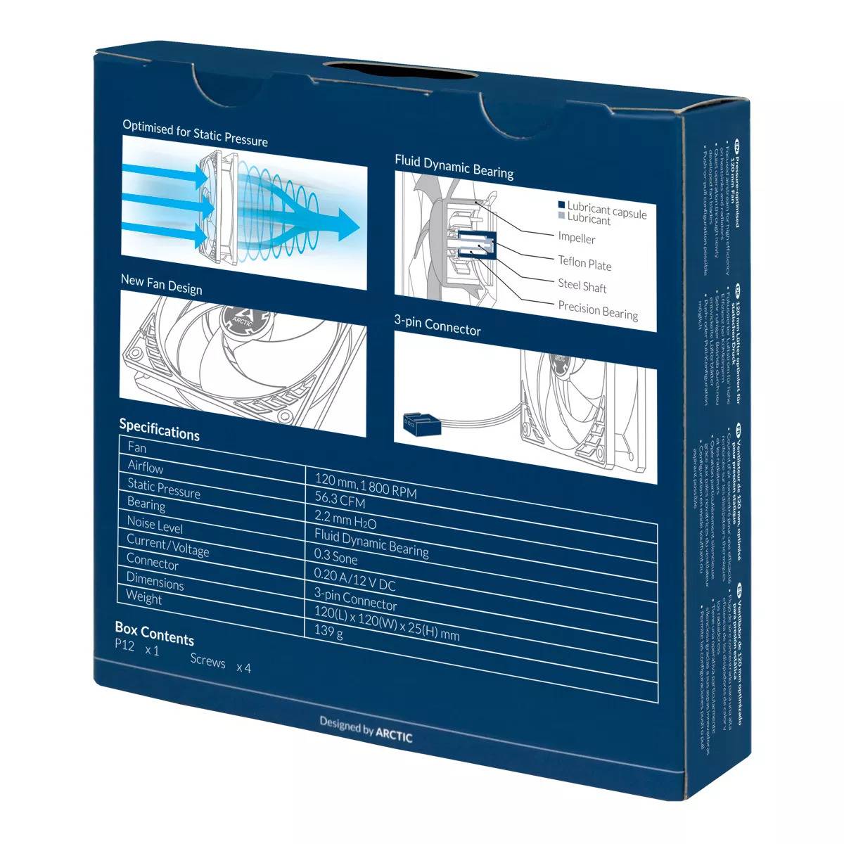 Ventilador Arctic P12/ 12cm/ Preto - Imagem 6